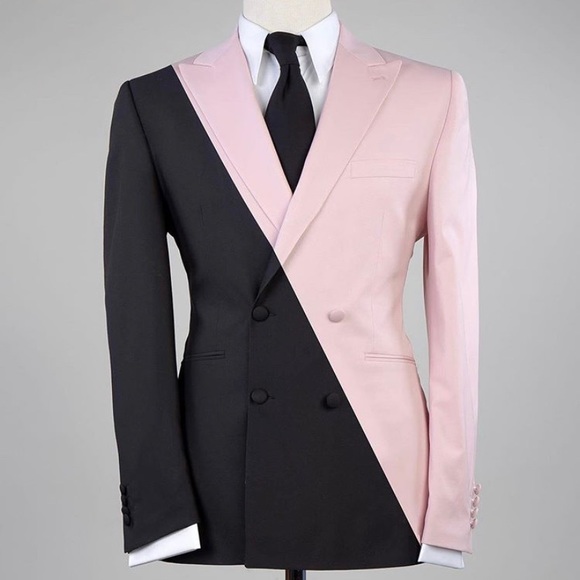 black pink suit